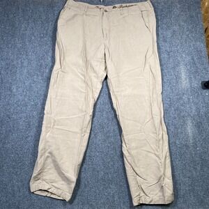 Tommy Bahama Silk Linen Blend Khaki‎ Casual Pants Mens 40 Lightweight Trousers